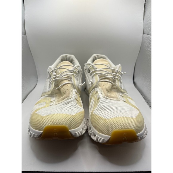 On Cloud Running Shoes White Yellow Women US 9 EU 40.5 Mesh Lightweight - Picture 4 of 8